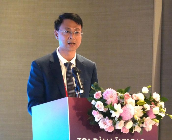 Ông Lê Anh Dũng, Phó Vụ trưởng Vụ Thanh toán (NHNN) chia sẻ tại Toạ đàm