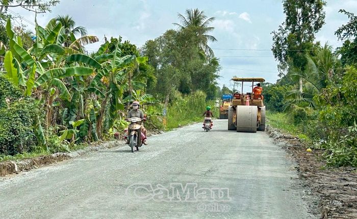 Dự án nâng cấp tuyến Quốc lộ 63, đoạn phường An Xuyên, đang được đẩy nhanh tiến độ.