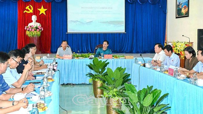 Các đại biểu trao đổi, đóng góp ý kiến về giải pháp nâng cao hiệu quả đầu tư, quản lý và khai thác các thiết chế văn hoá, thể thao cấp xã.