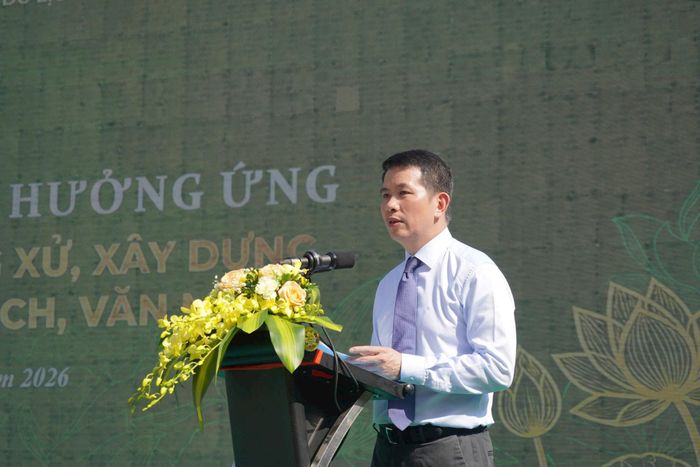 Giám đốc Sở VHTTDL Hà Nội Phạm Tuấn Long phát biểu. Ảnh: Hoàng Lân.