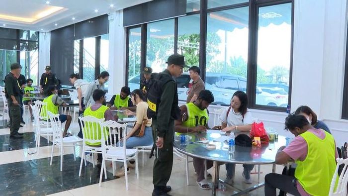 Công an tỉnh Thanh Hóa đã bắt giữ 118 đối tượng, trong đó có 113 đối tượng người nước ngoài. Ảnh: CATH.
