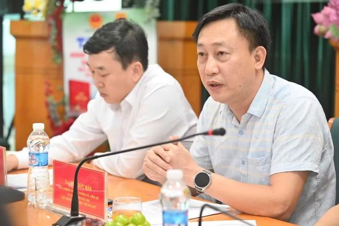 Ông Đào Đức Mẫn, Phó trưởng Phòng Thống kê, Kiểm kê và Thông tin đất đai, Cục Quản lý đất đai, Bộ NN&MT phát biểu tọa đàm
