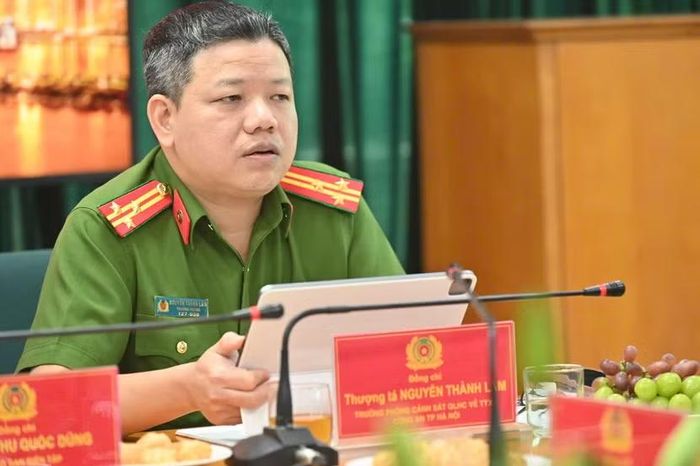 Thượng tá Nguyễn Thành Lâm, Trưởng phòng Cảnh sát QLHC về trật tự xã hội, CATP Hà Nội phát biểu tọa đàm
