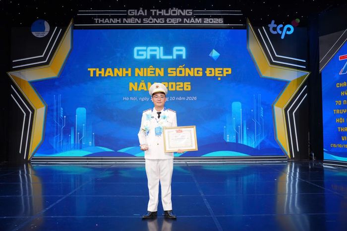 Đại úy Cà Văn Minh là một trong 15 gương mặt “Thanh niên sống đẹp” 2026.