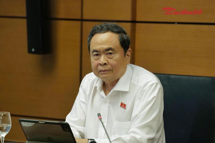 Chủ tịch Quốc hội Trần Thanh Mẫn phát biểu tại Tổ 2 (Ảnh: Quang Vinh)