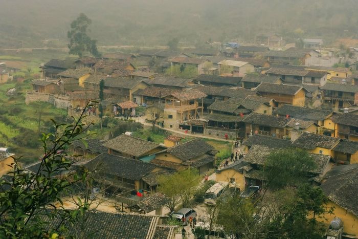  Toàn cảnh thôn Lô Lô Chải, xã Lũng Cú, tỉnh Tuyên Quang dịp Tết 2025. Ảnh: Phạm Tú. 