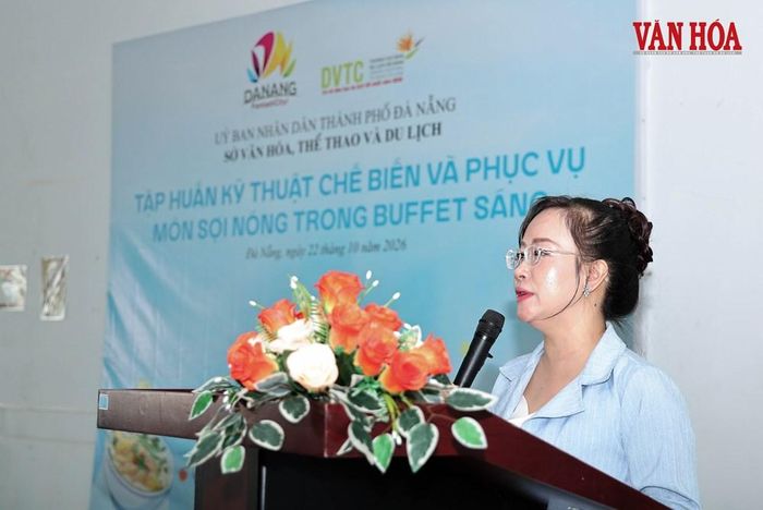 Đại diện Sở VHTTDL TP. Đà Nẵng phát biểu tại lớp tập huấn
