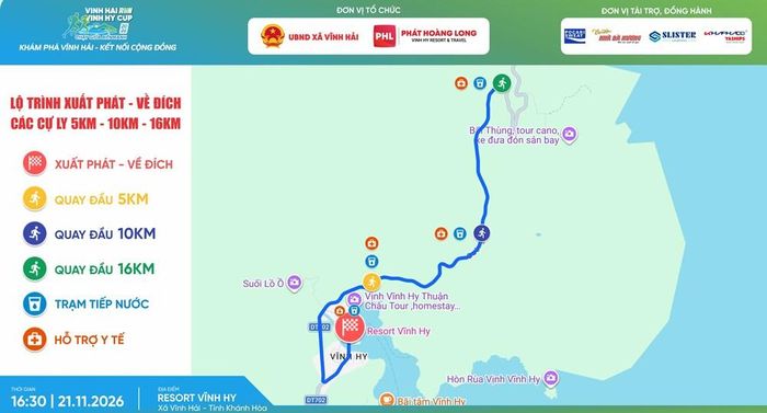 Sơ đồ Giải chạy Vĩnh Hải Run – Vĩnh Hy Cup lần thứ I năm 2026