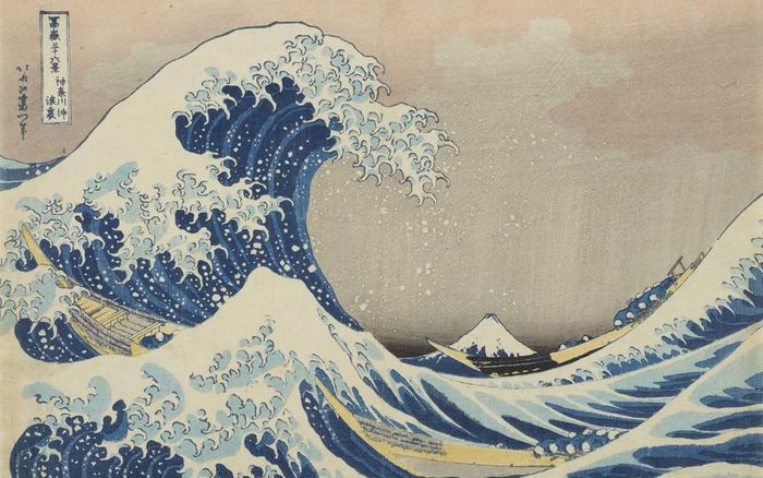 Tác phẩm “Sóng lừng ngoài khơi Kanagawa” (1831) của Hokusai