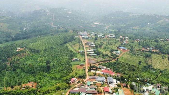 Những tuyến đường bê-tông vắt qua sườn núi kết nối các điểm dân cư với vùng sản xuất đã rút ngắn thời gian đi lại, thuận lợi trong việc vận chuyển nông sản, giao thương hàng hóa nơi vùng khó.