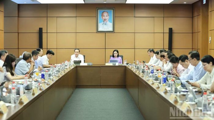Quốc hội thảo luận tại Tổ. (Ảnh: DUY LINH)