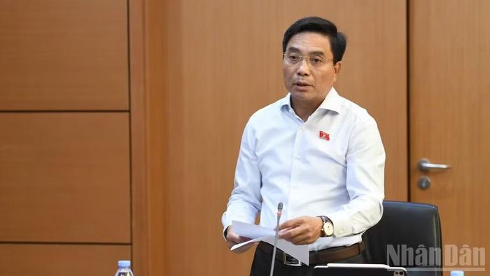 Phó Chủ tịch Quốc hội Nguyễn Doãn Anh phát biểu tại phiên thảo luận tổ. (Ảnh: DUY LINH)