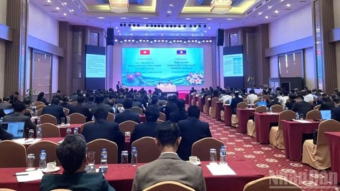 Toàn cảnh Hội nghị xúc tiến đầu tư phát triển nông nghiệp tại Lào. (Ảnh: DUY TOÀN)