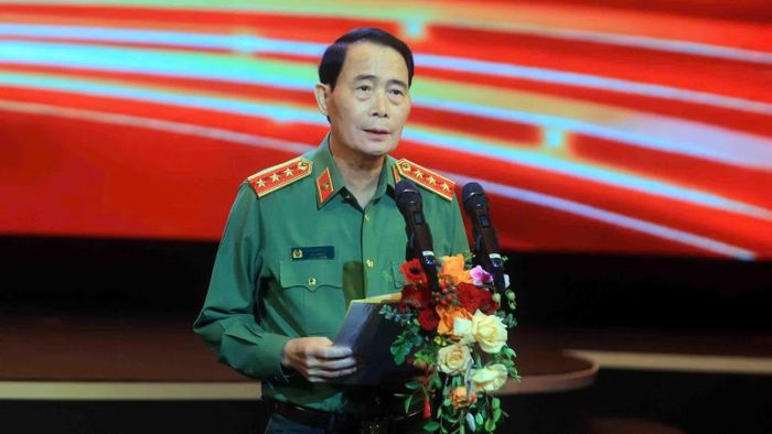 Thượng tướng Lê Quốc Hùng, Thứ trưởng Công an phát biểu khai mạc.
