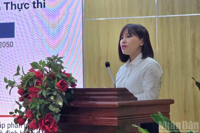 Bà Nguyễn Ngọc Tâm, Phó Chánh Văn phòng Cục Quản lý và phát triển thị trường trong nước (Bộ Công thương). (Ảnh: KIM DUNG)