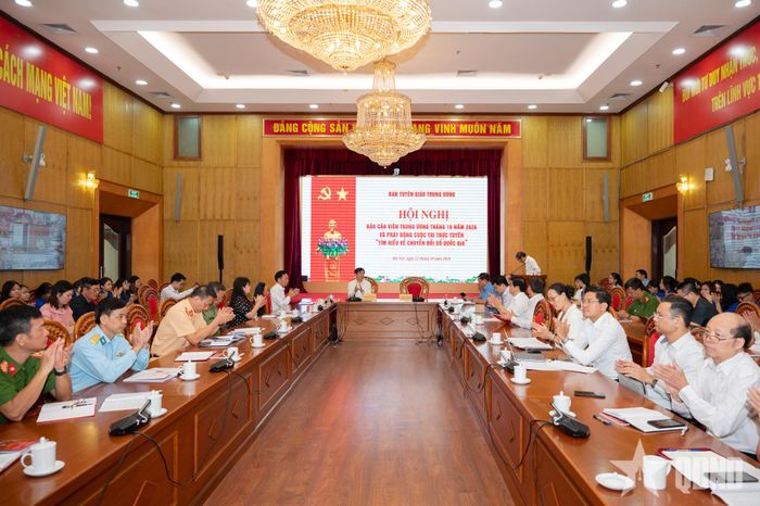 Các đại biểu dự hội nghị tại điểm cầu Ban Tuyên giáo Trung ương. 