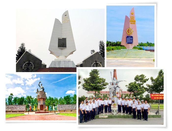 Bia Di tích “Đường Hồ Chí Minh trên biển” tại bến K15, Hải Phòng. * Bia Di tích “Đường Hồ Chí Minh trên biển” tại bến Vàm Lũng, Cà Mau. * Bia Di tích “Đường Hồ Chí Minh trên biển” tại bến Cồn Tàu, Trà Vinh (nay là tỉnh Vĩnh Long). * Hội truyền thống Đường Hồ Chí Minh trên biển khu vực TP Hồ Chí Minh thăm Lữ đoàn 125 và thắp hương tại tượng đài Tàu không số của đơn vị.