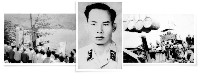 Từ trái sang phải: Vịnh Hòn Hèo, Khánh Hòa, nơi xảy ra trận chiến đấu của Tàu 235, Đoàn 125 với tàu và máy bay địch ngày 1-3-1968. * Anh hùng LLVT nhân dân, liệt sĩ Nguyễn Phan Vinh, Thuyền trưởng Tàu 235. * Chuyển hàng xuống tàu tham gia chiến dịch VT-5 vận chuyển vũ khí chi viện chiến trường miền Nam, năm 1968.
