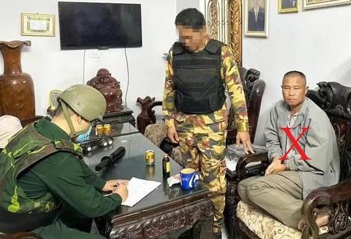 Ban chuyên án bắt giữ đối tượng A Mày, tức “Bố già đường biên”.