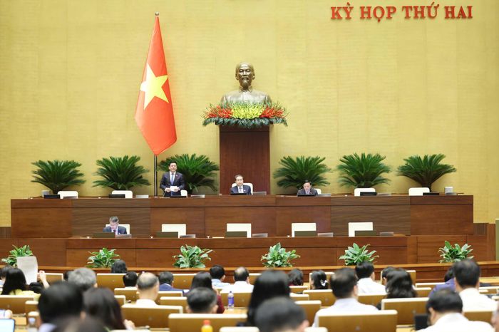  Phiên họp Quốc hội, sáng 22-10. Ảnh: QUANG PHÚC 