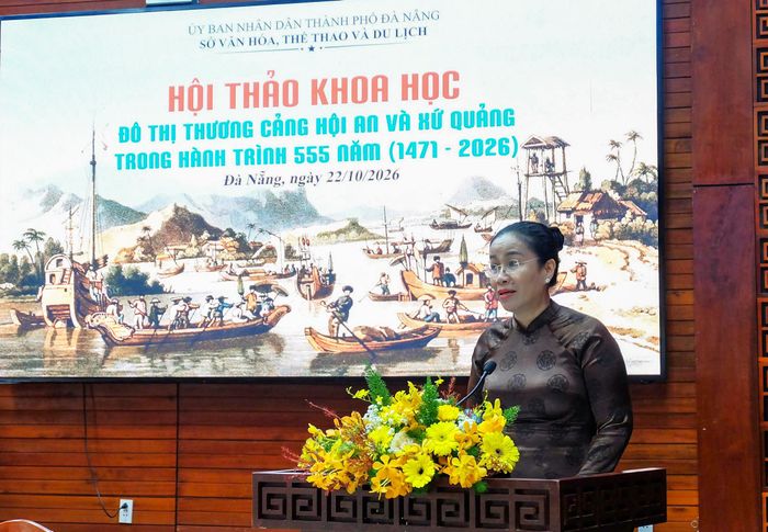  Bà Nguyễn Thị Anh Thi, Phó Chủ tịch UBND TP Đà Nẵng phát biểu tại hội thảo. Ảnh: NGUYỄN CƯỜNG 