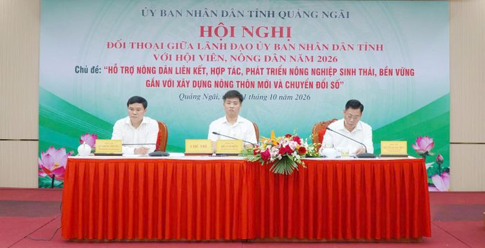 Phó Chủ tịch UBND tỉnh Quảng Ngãi Đỗ Tâm Hiển cùng các lãnh đạo chủ trì hội nghị