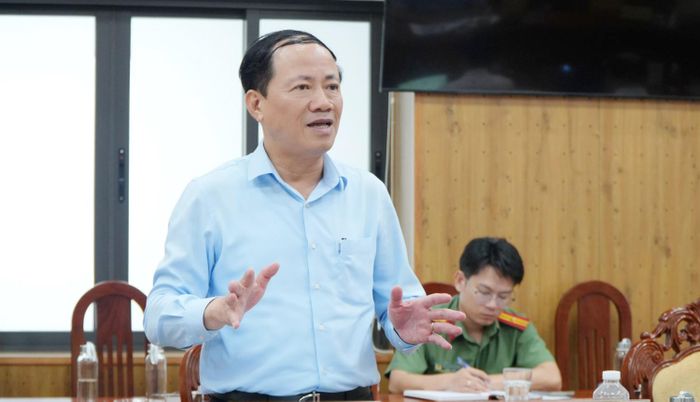  Chủ tịch UBND tỉnh Gia Lai Phạm Anh Tuấn phát biểu tại buổi làm việc. Ảnh: KIM LOAN 