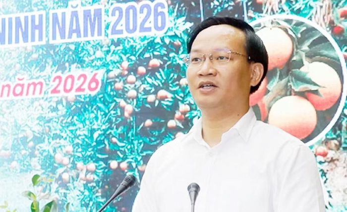 Phó Chủ tịch UBND thành phố Bắc Ninh Phạm Văn Thịnh phát biểu tại hội nghị.
