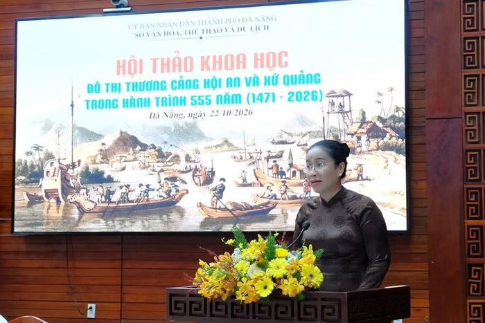Bà Nguyễn Thị Anh Thi, Phó Chủ tịch UBND TP Đà Nẵng phát biểu khai mạc hội thảo.