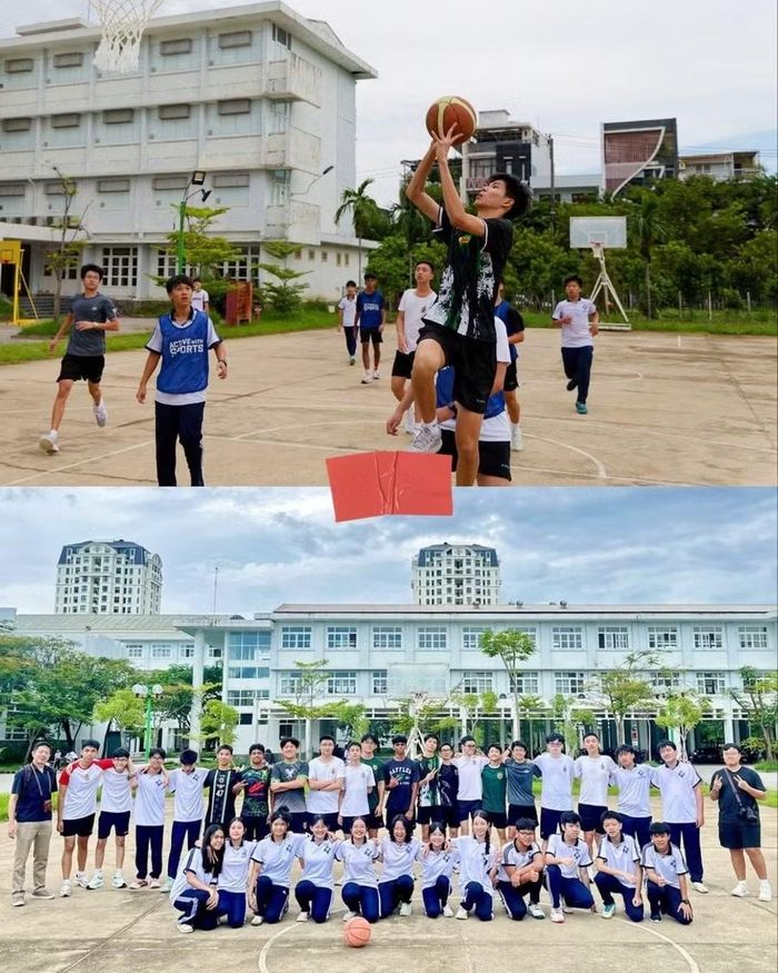 Học sinh Singapore cùng tham gia các hoạt động thể dục thể thao tại Trường THCS Nguyễn Tri Phương.