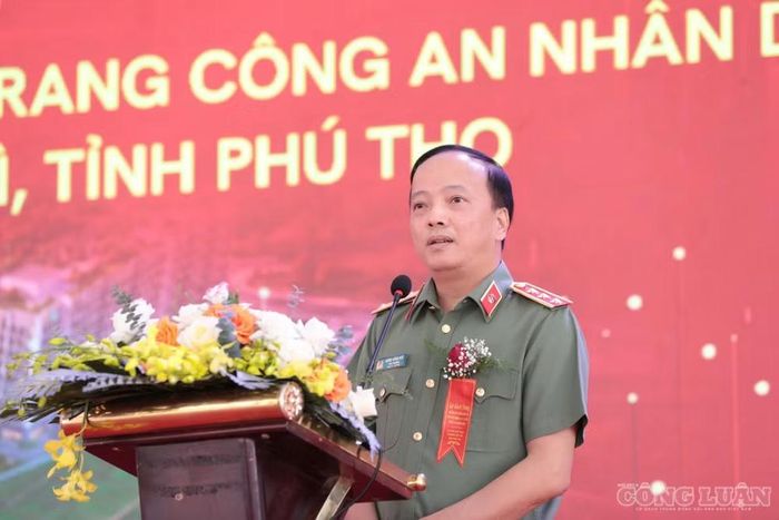 Thượng tướng Đặng Hồng Đức, Thứ trưởng Bộ Công an phát biểu tại buổi lễ - Ảnh: PT.