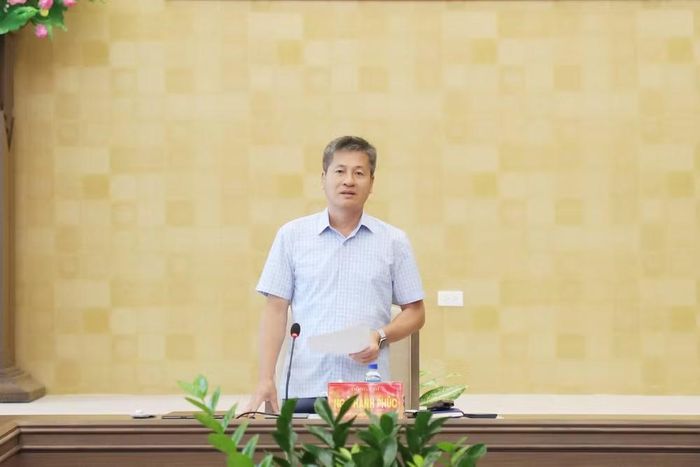 Ông Ngô Hạnh Phúc, Phó Chủ tịch Thường trực UBND tỉnh Lào Cai phát biểu kết luận hội nghị. Ảnh: laocai.gov.vn
