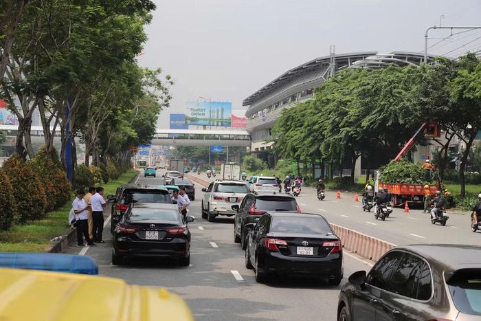 Hiện trường vụ tai nạn.
