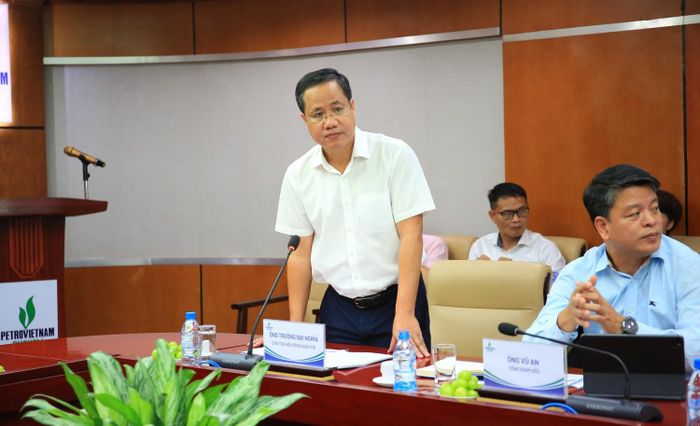 Chủ tịch HĐQT PVChem Trương Đại Nghĩa phát biểu tiếp thu các ý kiến chỉ đạo của lãnh đạo Tập đoàn.