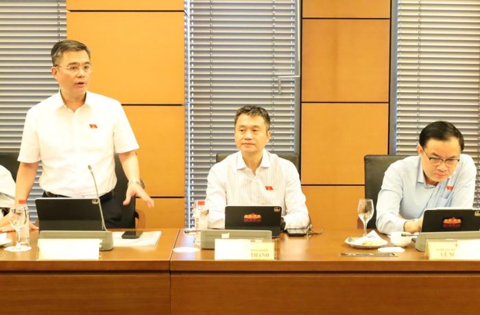 ĐBQH Nguyễn Thanh Tùng phát biểu tại phiên thảo luận chiều 22/10.