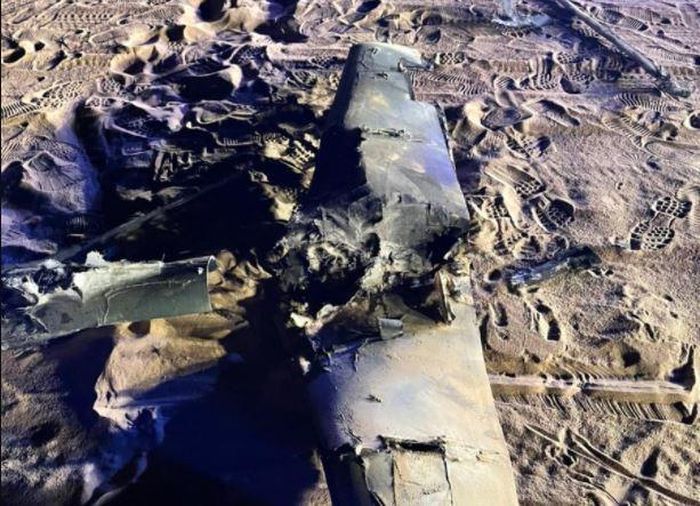 Xác một UAV mang thuốc nổ của Houthi bị hệ thống phòng thủ tên lửa của Arab Saudi bắn hạ
