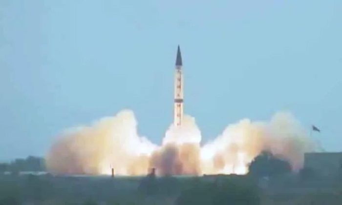 Thử nghiệm phóng tên lửa Shaheen-III. Ảnh: ISPR Pakistan/missilethreat.csis.org