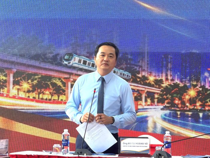 Ông Bùi Tá Hoàng Vũ, Giám đốc Sở Công Thương TPHCM phát biểu tại hội nghị. Ảnh: Thu Hà