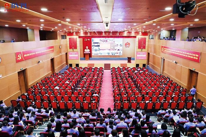 Quang cảnh Hội nghị tại điểm cầu trụ sở VKSND tối cao.