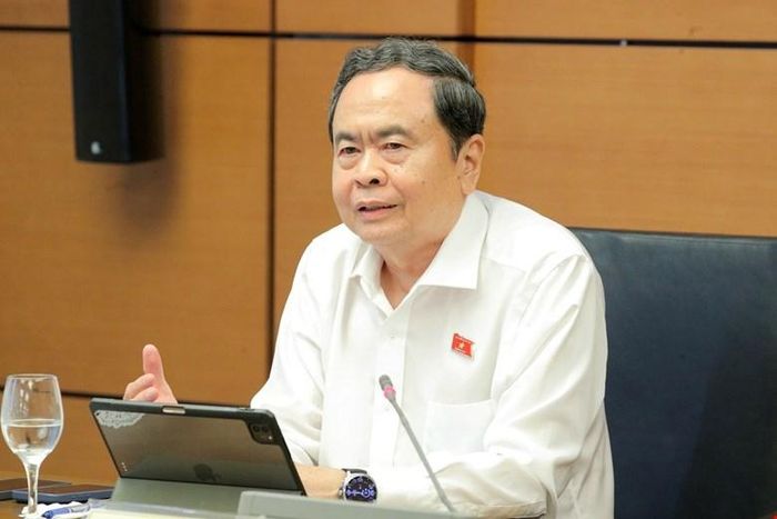  Chủ tịch Quốc hội Trần Thanh Mẫn phát biểu thảo luận, cho ý kiến tại Tổ 2. Ảnh: CTTĐT Quốc hội