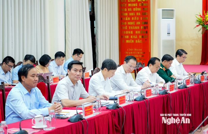 Lãnh đạo các cơ quan Trung ương dự cuộc làm việc. Ảnh: Phạm Bằng