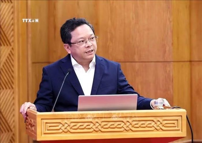 Phó Trưởng Ban Chính sách, Chiến lược Trung ương Nguyễn Đức Hiển tham luận. Ảnh: An Đăng/TTXVN