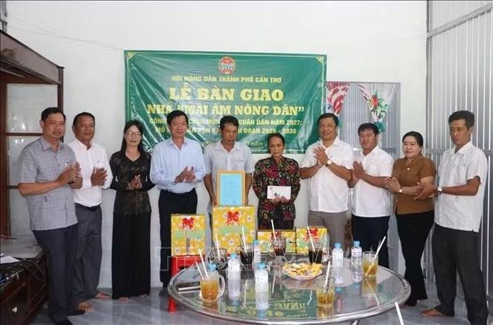 Căn nhà "Mái ấm nông dân" được trao cho ông Nguyễn Văn Bình, ấp Thạnh Phú, xã Hỏa Lựu. Ảnh: Duy Khương/TTXVN