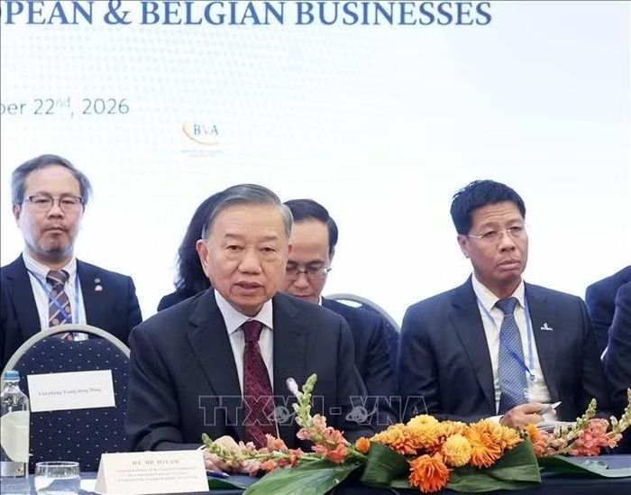 Tổng Bí thư, Chủ tịch nước Tô Lâm phát biểu tại Tọa đàm. Ảnh: Thống Nhất/TTXVN