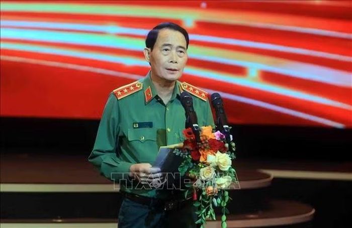 Thượng tướng Lê Quốc Hùng, Ủy viên Trung ương Đảng, Thứ trưởng Bộ Công an phát biểu. Ảnh: Phạm Kiên/TTXVN
