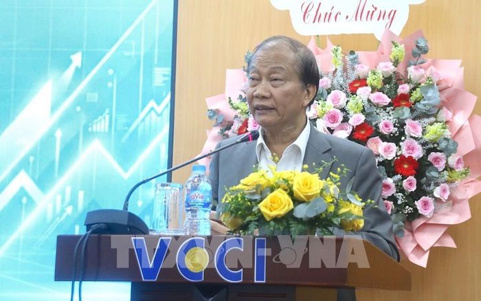 Ông Hoàng Quang Phòng, Phó Chủ tịch VCCI phát biểu tại hội nghị. Ảnh: Hứa Chung – TTXVN