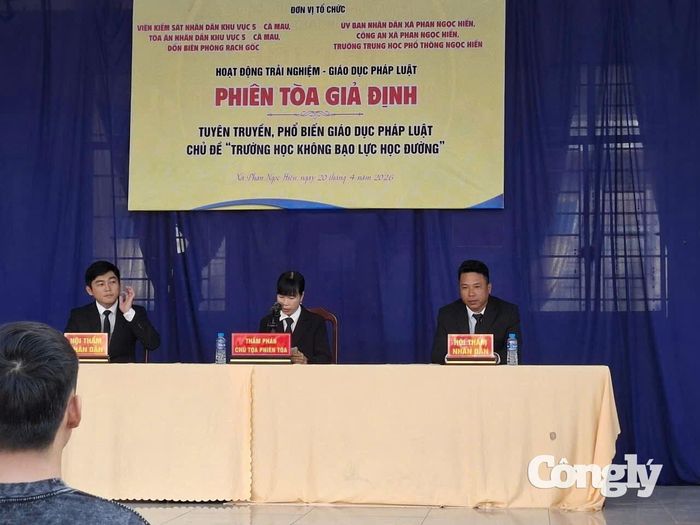 Đơn vị thường xuyên phối hợp với các cơ quan, địa phương tổ chức các phiên tòa giả định tuyên truyền pháp luật