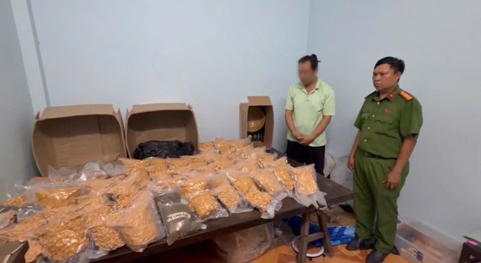 Cần sa bị lưc lượng chức năng phát hiện bắt giữ.