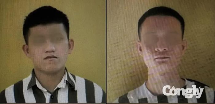 2 phạm nhân (từ trái sang): Hồ Văn Tình, Võ Hoàng Duy.