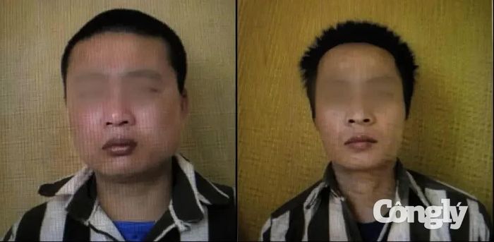 2 phạm nhân (từ trái sang): Lê Văn Cường, Lữ Văn Toàn.